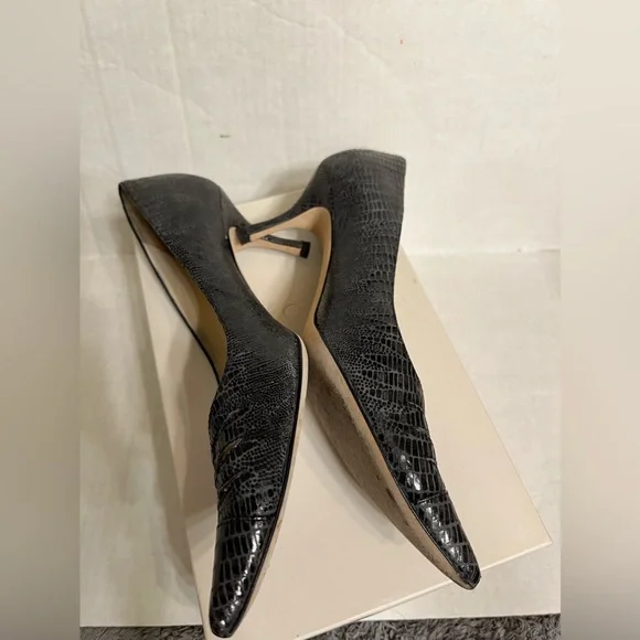 JIMMY CHOO Embossed Lizard Pumps - Picture 2 of 16